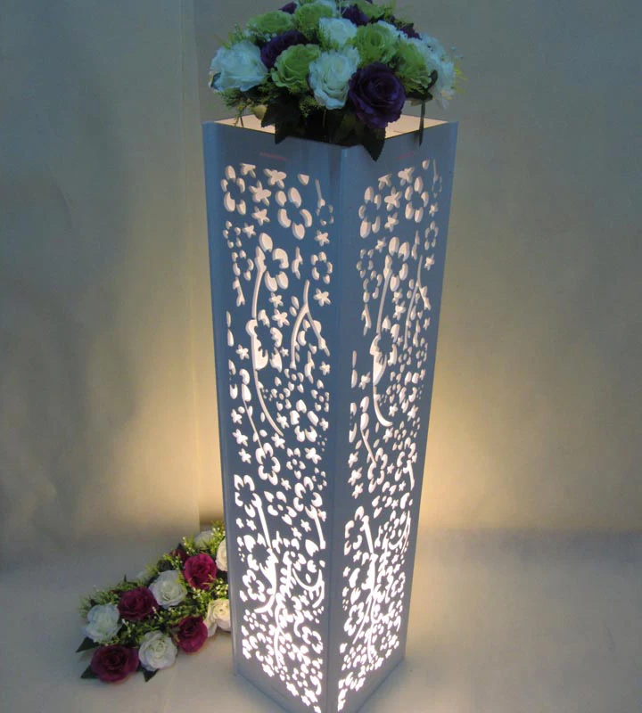 

11.8*11.8*45.3inch Wedding carved pillar wedding stand without light t-road column PVC expansion sheet road lead 4pcs/lot