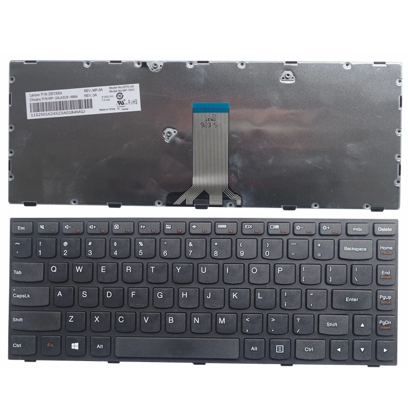 Клавиатура для ноутбука Lenovo новая черная раскладка G40-70 B40-70 США с рисунком G40-45 2019 |