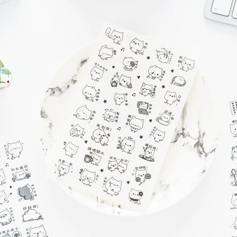 6 листов Новое поступление мультфильм ручные наклейки Kawaii творческие подарки для детей офисные школьные принадлежности