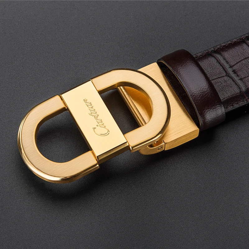 Бизнес Для мужчин s ремень мода пряжки Джентри Ремни кожаный подарок Ceinture Cuir Homme