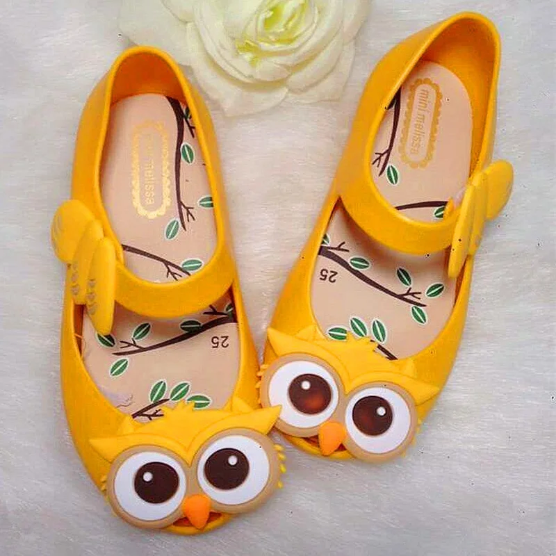 mini melissa 2018 Summer Cute owl Beach Sandals For Baby Girls boys Children Sandal kids Cartoon Jelly Shoes Sandalia Infantil | Детская