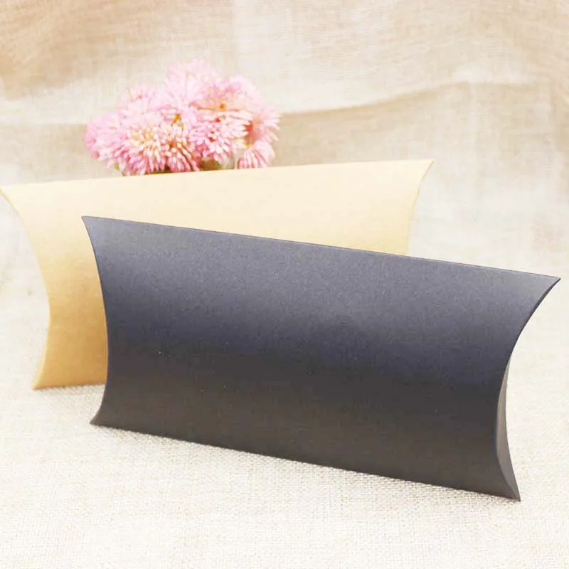 zerongE jewelry paper candy box pillow shape products gift black/kraft cardboard packing & display 18*95*30mm 100pc | Украшения и