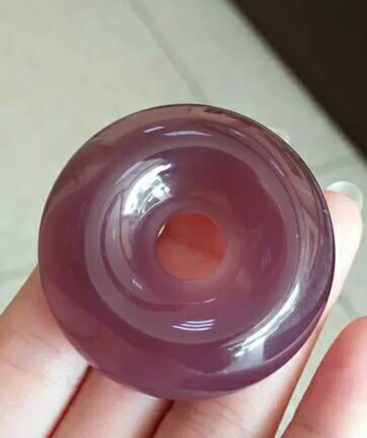 Натуральный пурпурный халцедон кулон ожерелье свитер цепь ювелирные изделия