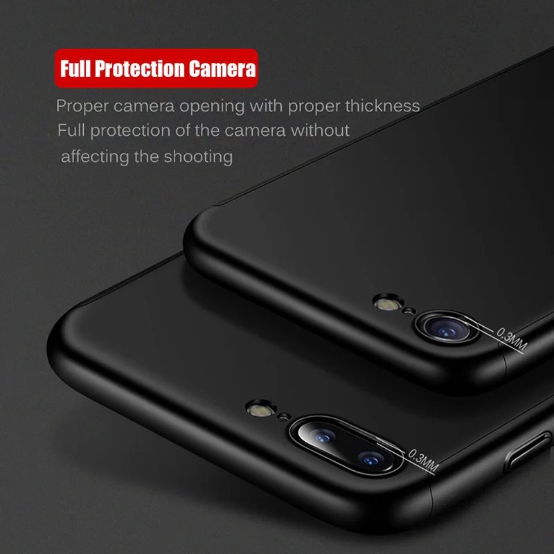 Матовый Жесткий чехол CAPAME для iPhone 7 6 8 Plus с полной защитой 360 противоударное