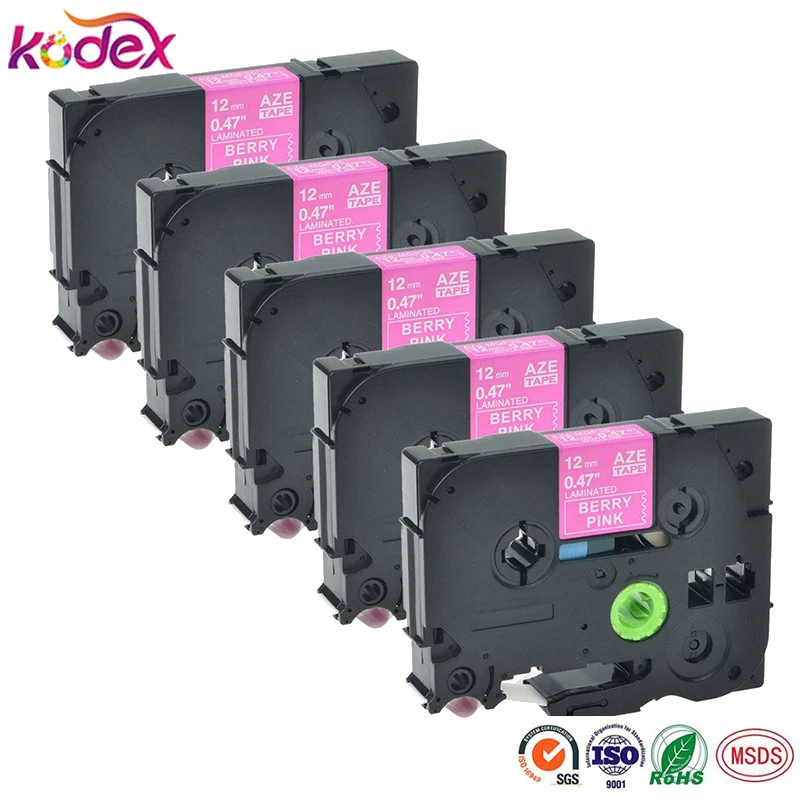 5pk 12 мм совместимые метки для Brother P Touch tze mqp35 tz TZ tzemqp35 ламинирования белый на