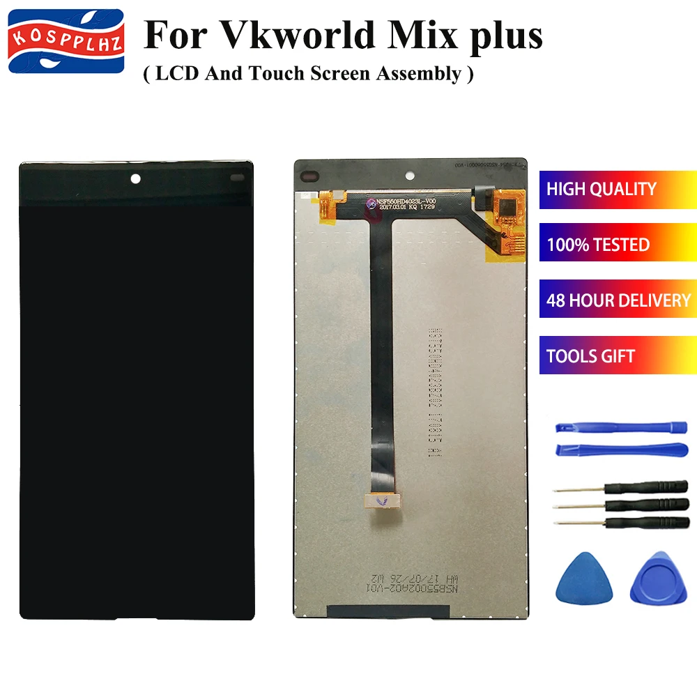 Для Vkworld Mix plus ЖК-дисплей кодирующий преобразователь сенсорного экрана в сборе