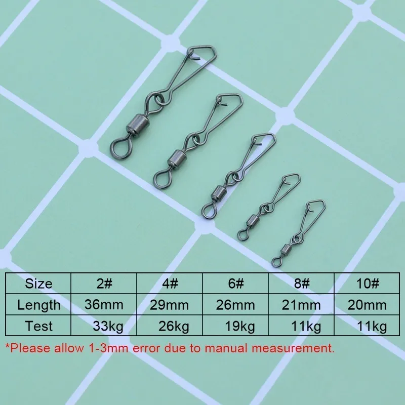 Рыболовный вертлюг с защелкой 20 шт./лот вращающийся рыболовный крючком зажимы