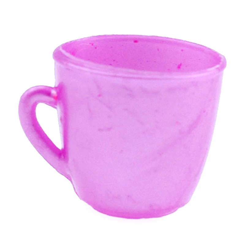 

20pcs Colorful Dollhouse Plastic Kitchen Tableware Mini Cups Tableware Doll House Miniatures Craft For Kids Gifts Kitchen Toys