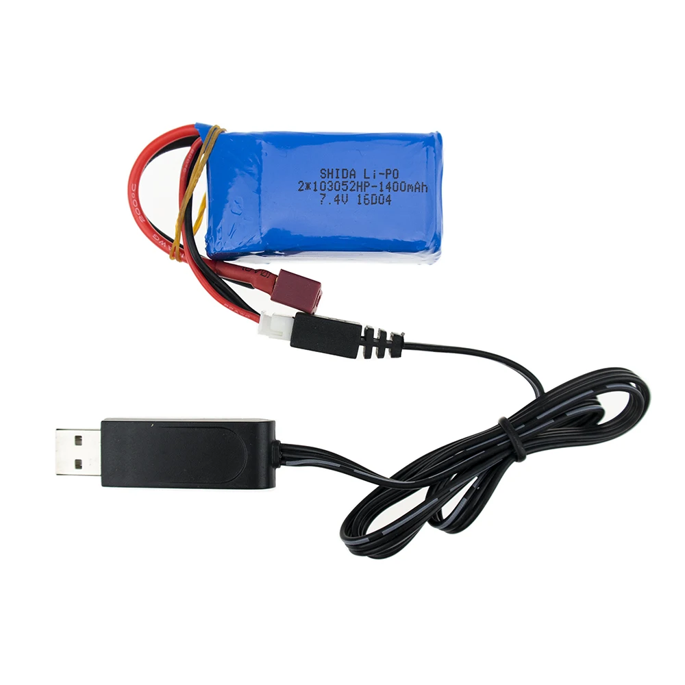 7.4 В 1400 мАч lipo Батарея 3 шт. Батареи и USB Зарядное устройство для WLtoys a959 b a969 a979 k929 rc