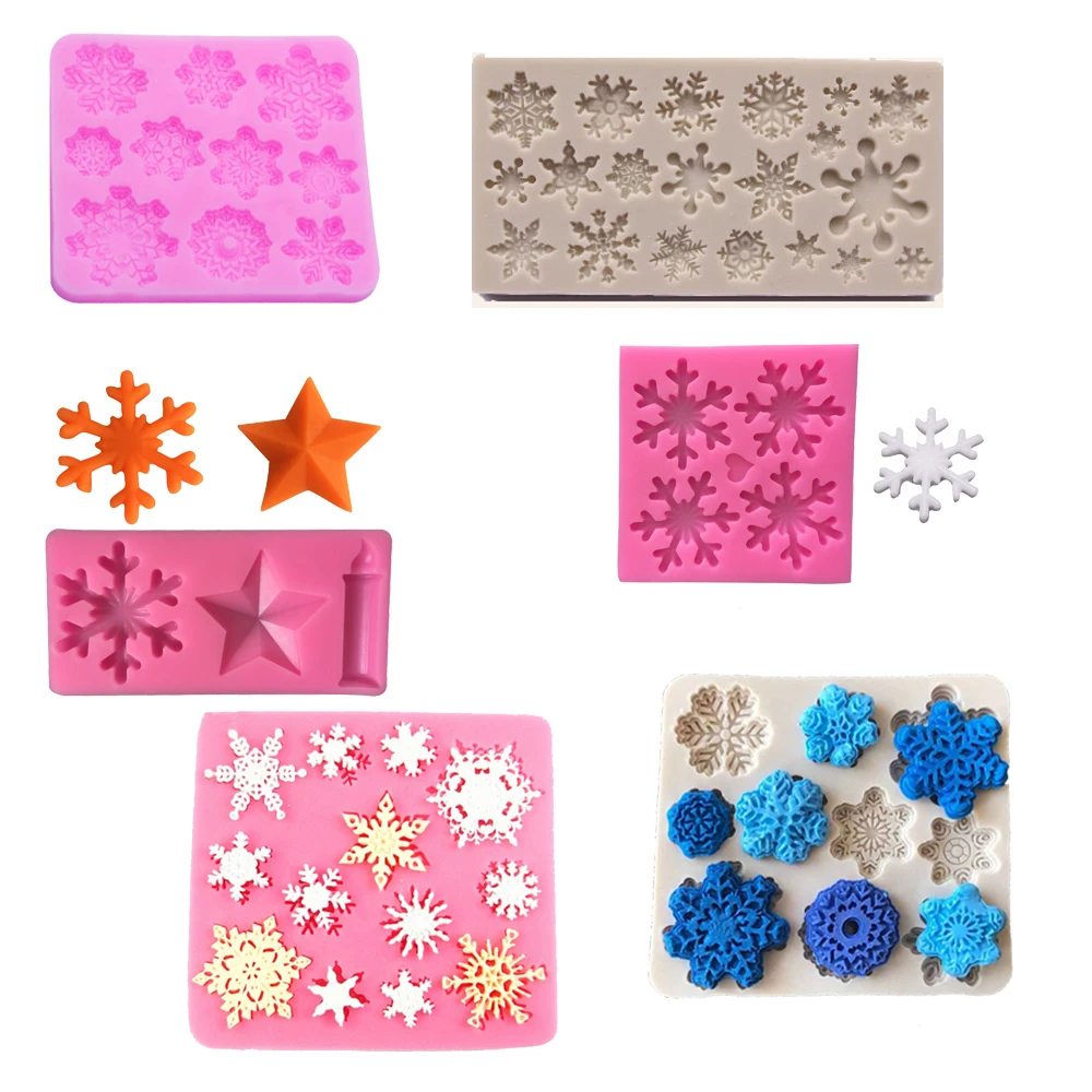 1 шт. 3D рождественские украшения снежинка кружево шоколадная вечеринка сделай