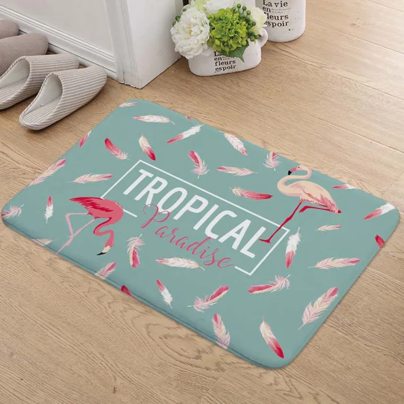 Творческий Фламинго коврики с принтом на открытом воздухе Добро пожаловать