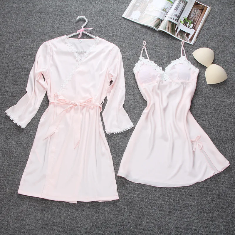 Женский Пижамный костюм модный красный из 2 предметов с ремнем и топом