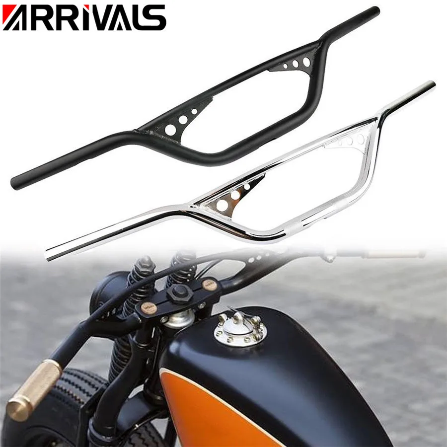 Новый мотоцикл 1 &quot25 мм черный/хром трекер руль тяга бар подходит для Harley Chopper Bobber