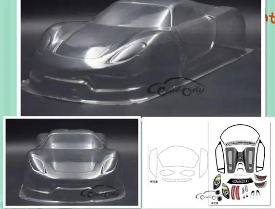 a set 911 1/10 RC автомобиль прозрачный ПВХ корпус 190 мм pPorsche 911 или S15 w/наклейки на дороге дрейф YokomoTouring Tamiya HPI Kyosho HSP Redcat FS ACME - Цвет: a set 911
