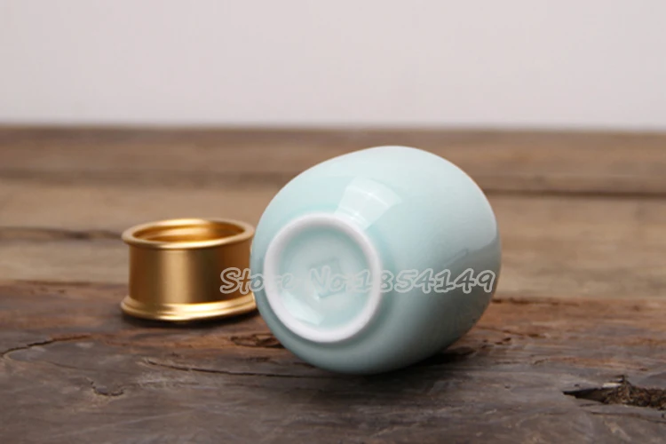 1 шт. WIZAMONY Китайский Longquan Celadon Yixing Zisha Ceramics Art 267 г экологически чистый чай Caddy чайная