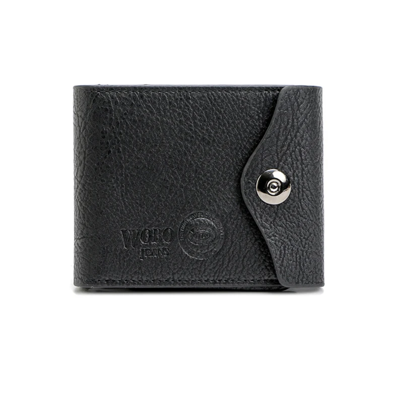 Мужской кошелек на застежке кожаный тройного сложения Женский с большой
