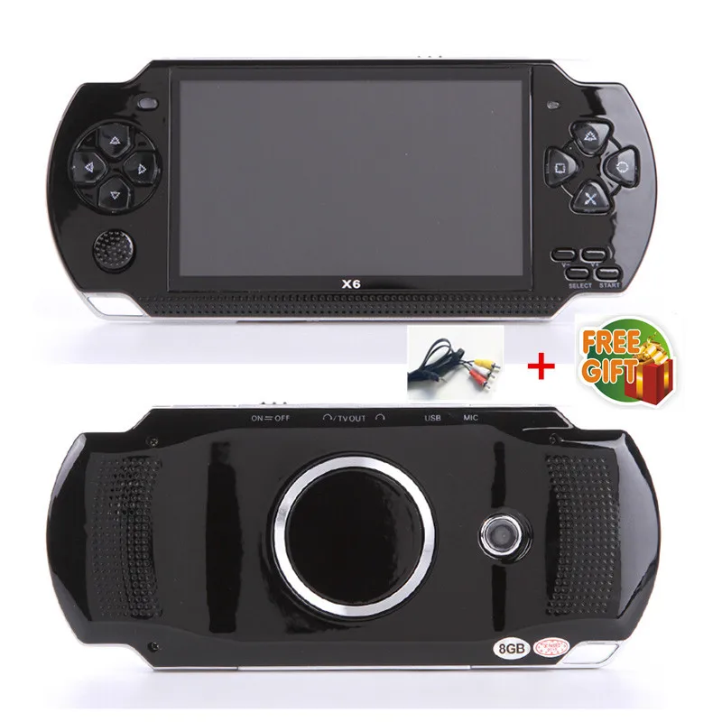 Портативная игровая консоль, экран 4,3 дюйма, mp4 плеер, MP5, игровой плеер, реальная поддержка 8 ГБ, для psp игры, камеры, видео, электронной книги