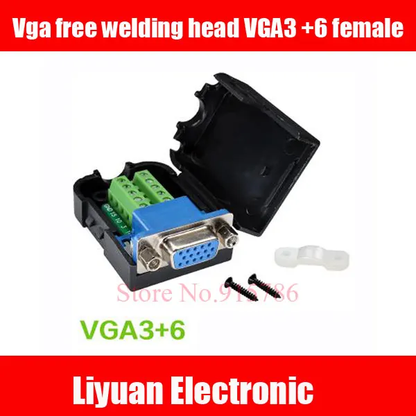 1 шт. сварочная головка/клемма Vga бесплатно VGA3 + 6 розеток с винтом/15-контактный
