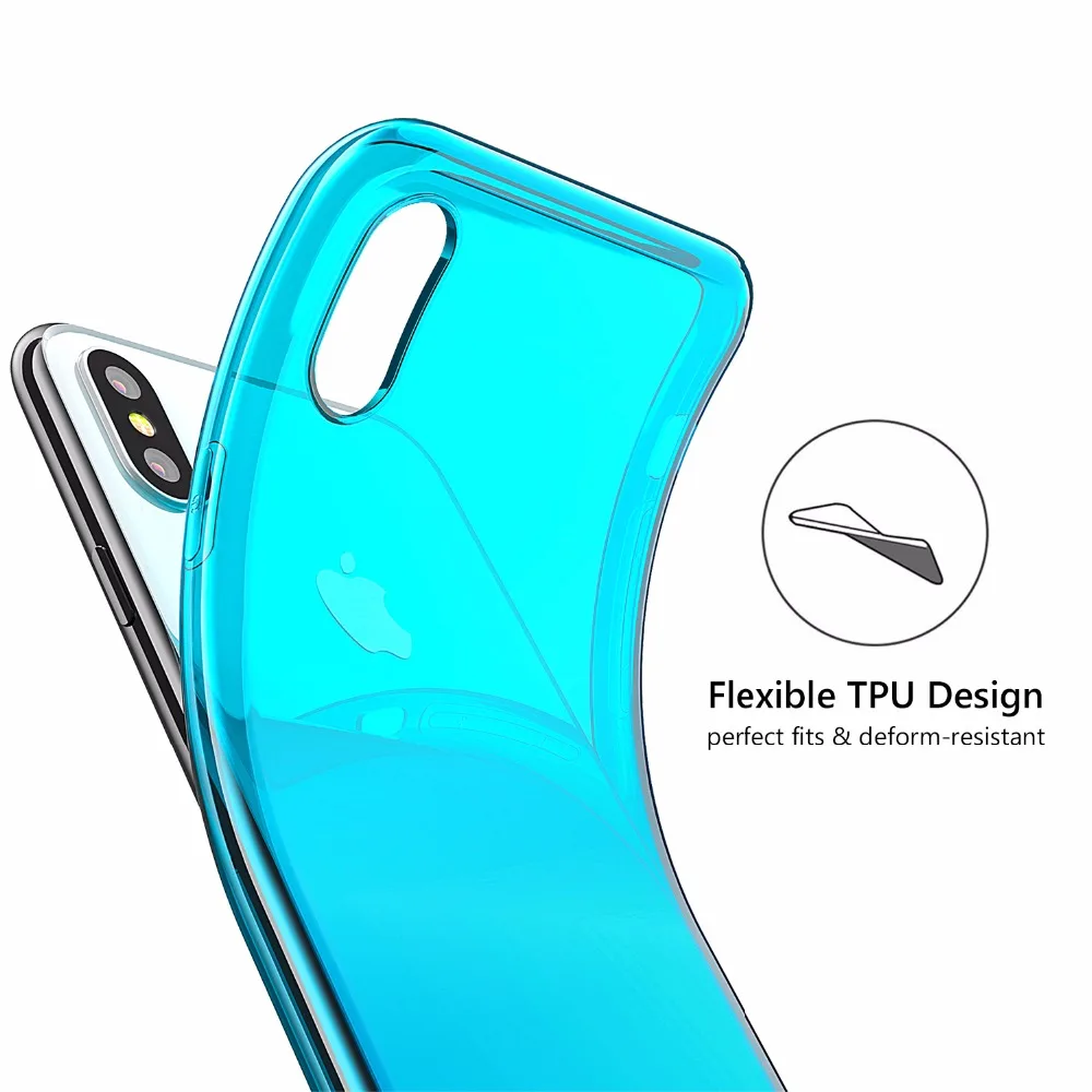 TIEGEM чехол для телефона iPhone X 10 5 8 дюймов ультратонкий ТПУ кристально прозрачный