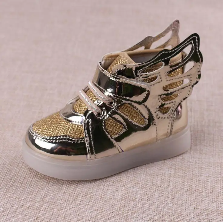 Модные детские кроссовки для мальчиков и девочек светящаяся обувь Детские с