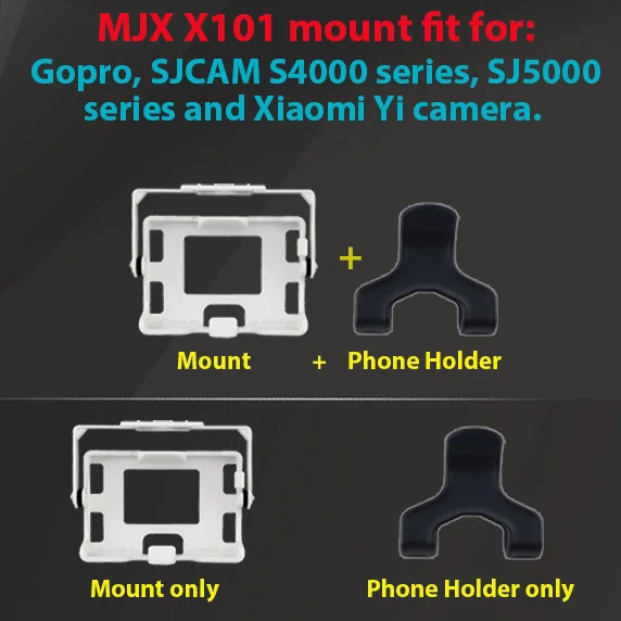 Фото MJX X101 заказ Крепление камеры рамка для drone quadcopter подходит Gopro Перейти pro) SJCam Sj4000 SJ5000 MJX X101 заказ Крепление камеры рамка для drone quadcopter подходит Gopro Перейти pro) SJCam Sj4000 SJ5000