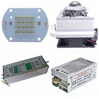 Система УФ-отверждения, 30 Вт, 50 Вт, COB, 365 нм, 385нм, 395нм, 410нм, Ультрафиолетовый светодисветодиодный высокой мощности, моноблок с драйвером, радиатором, кулером, отражателем объектива