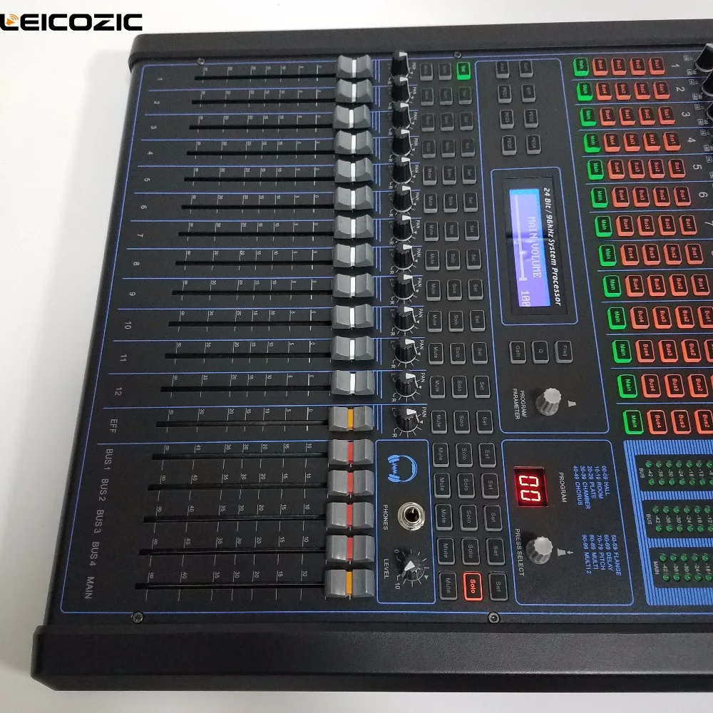 Leicozic 12 канальный Профессиональный цифровой микшер профессиональный звуковой микшер dj микшер пульт Цифровой выход звуковой микшер для сцены