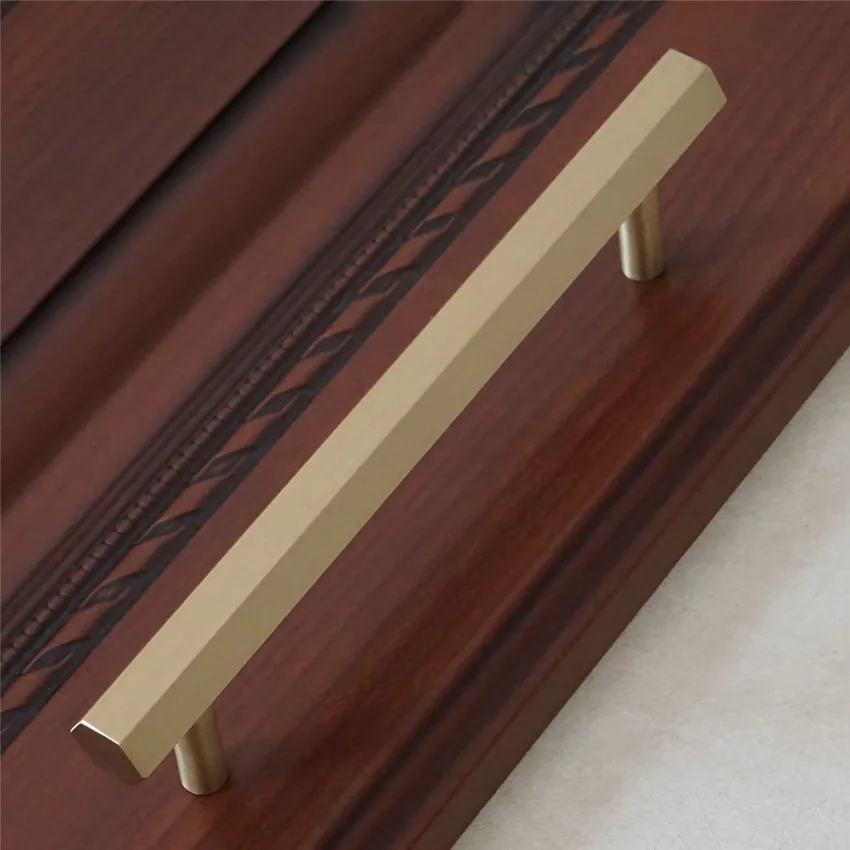 2,5 ''3,75'' 5 ''матовый медный шестигранник комод ручка ручки для кухонного шкафа ящик с ручками ручки для кухонной мебели мебель