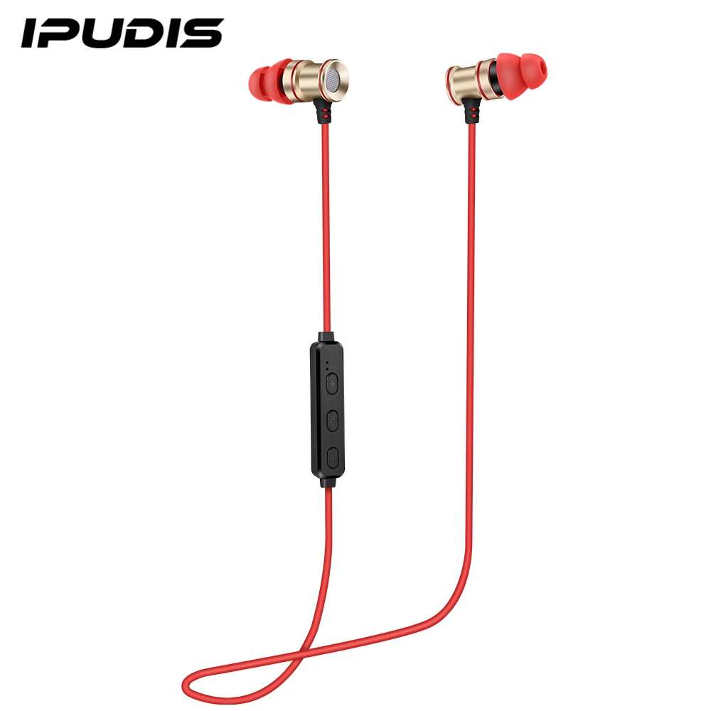 IPUDIS магнитные наушники Bluetooth Спортивные Беспроводные металлическая