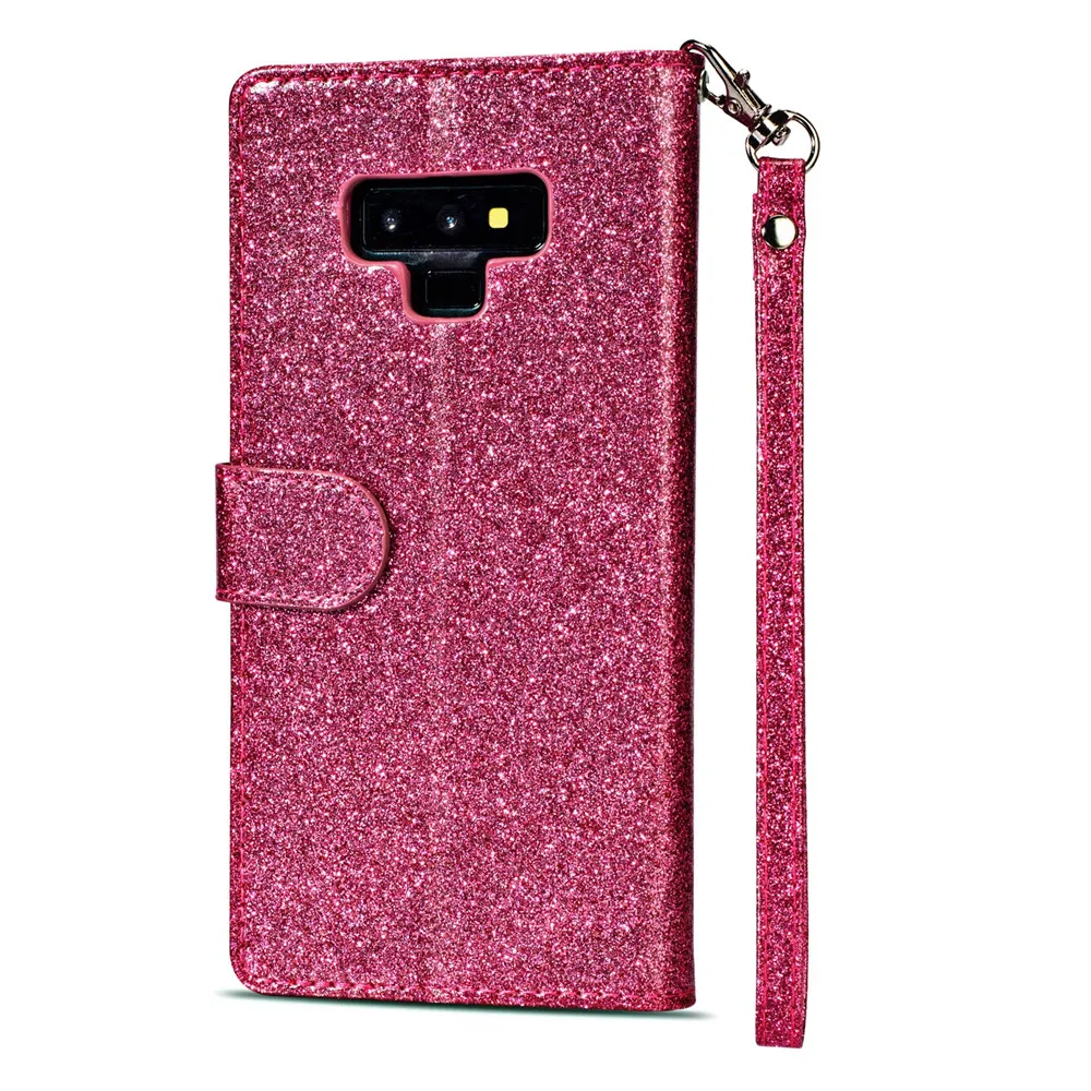 S7 край кошелек на молнии для samsung Note 9 чехол для Note 8 чехол для телефона кожаный чехол для samsung Galaxy S9 S8 плюс Bling из искусственной кожи чехол