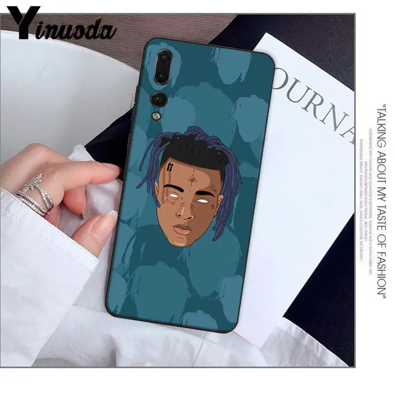 Yinuoda Rap singer XXXTentacion TPU Мягкий силиконовый черный чехол для телефона Haiwei P9 P 10 Plus P20 Pro