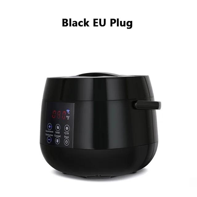 black EU plug Инструмент для удаления волос, умный Профессиональный нагреватель воска, спа эпилятор для рук и ног, эпилятор для депиляции, ухода за кожей, парафин, восковая машина, комплект - Цвет: black EU plug