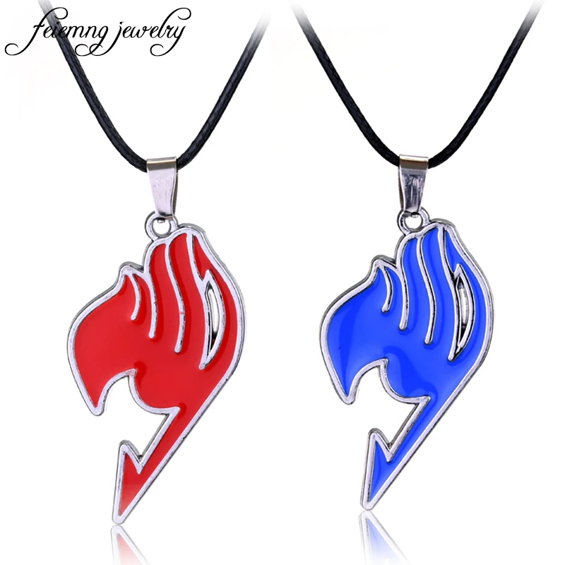 Популярное аниме ожерелье с феей и хвостом кожаная подвеска логотипом Гильдии