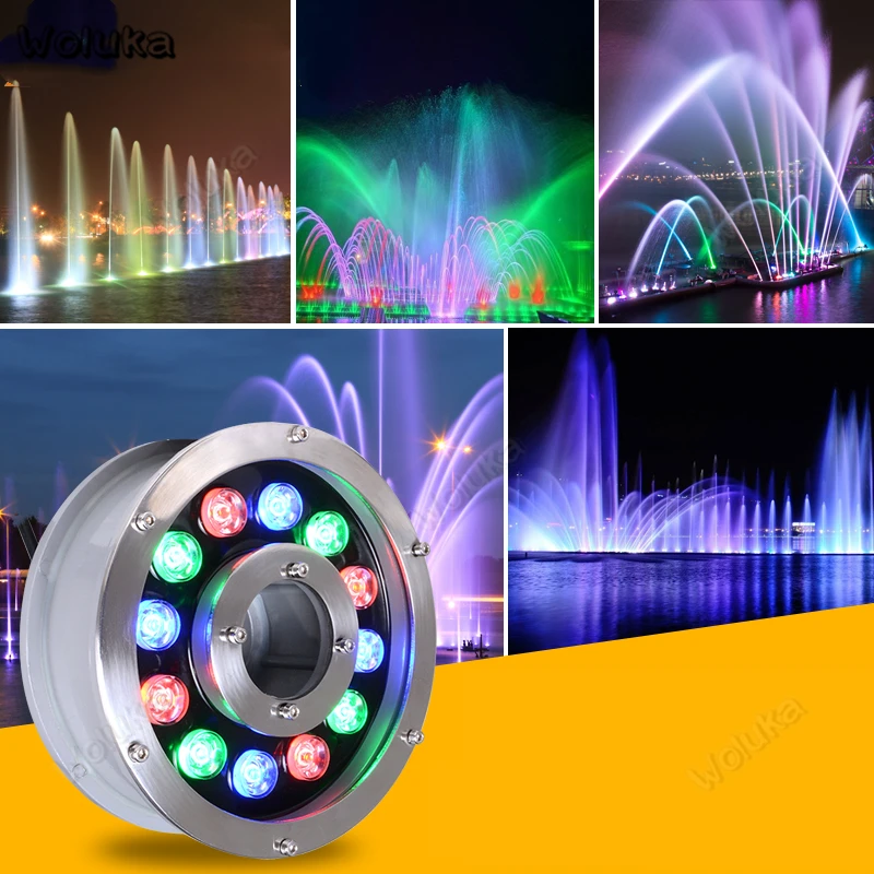 Водонепроницаемый светодиодный подводный светильник 12 Вт лампа для фонтана