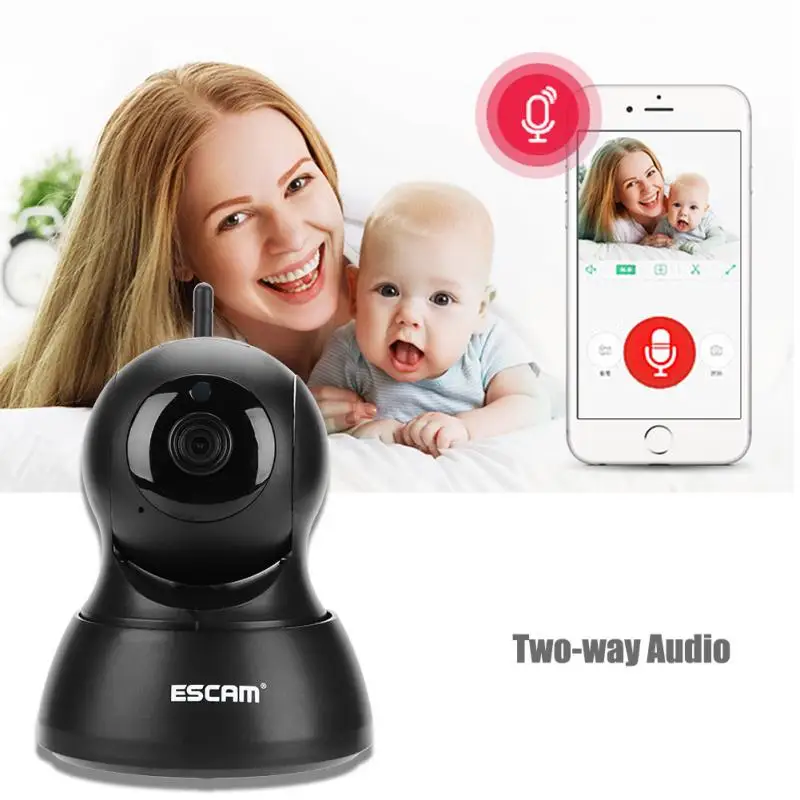 Escam 720 P QF007 Крытый сети WI-FI IP Камера инфракрасного поддержки P2P ИК-смартфон H.264 панорамирования/наклона беспроводной сигнализации Камера