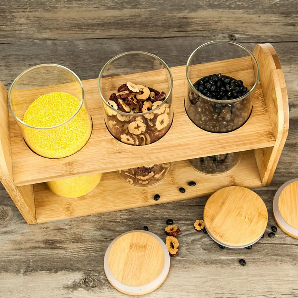 Кухонные принадлежности для хранения стеклянные емкости пищевых продуктов с