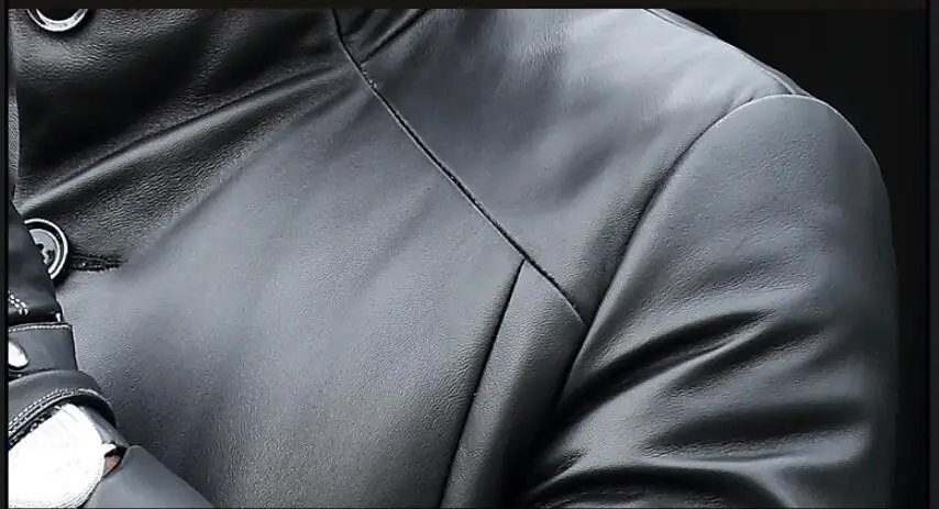AYUNSUE Winter Genuine Sheepskin Leather Jacket Men's Sheepskin Coat Long Thick Warm Parka Homme Outerwear T-01-1737 KJ1612