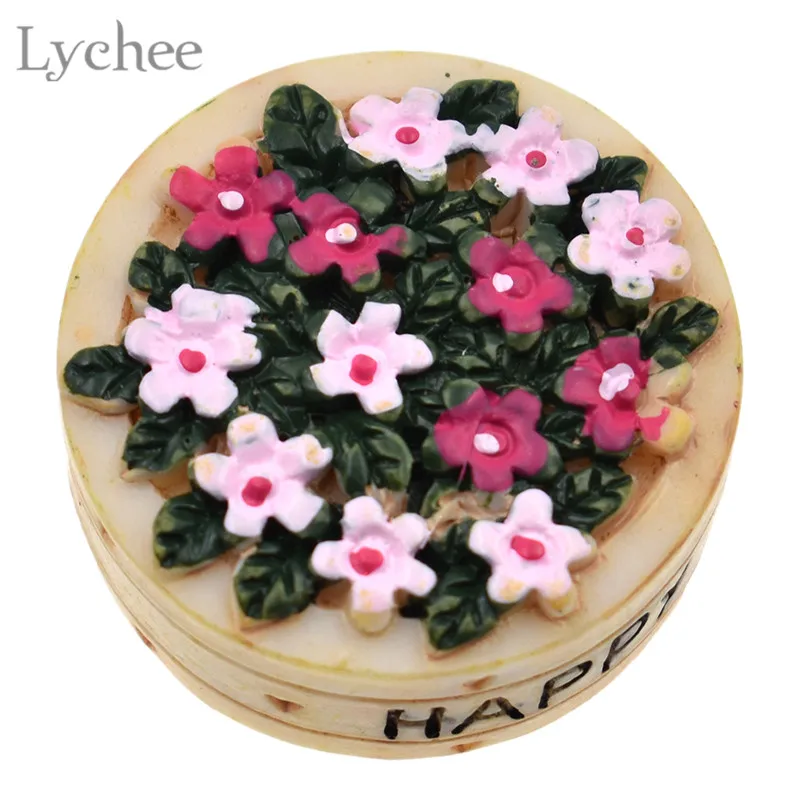 Lychee жизнь 6 шт. Цветочная корзина фигурки сказочные миниатюры украшение для сада