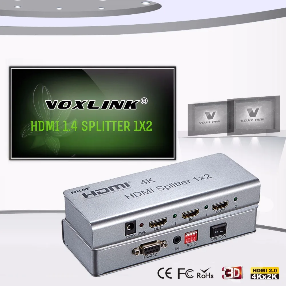 Voxlink 4 К 1x2/1x4/1x8 HDMI Splitter 3D 1080 P 2 порты и разъёмы/4 Порты разъёмы/8 разъёмы hdmi2.0/1.4 Extender