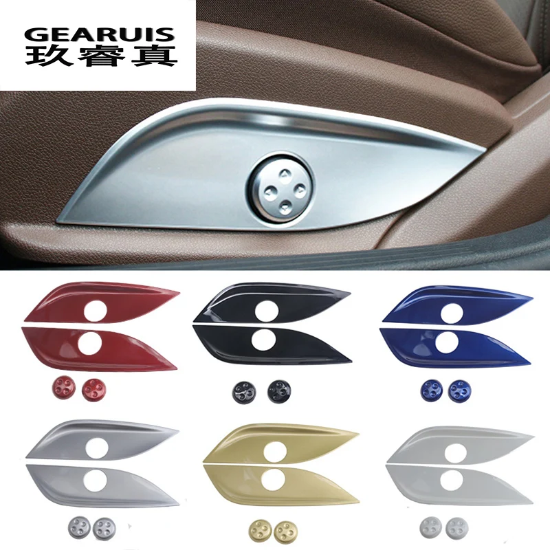 

Car styling Seat Adjust Switch Button Covers Stickers Panel Trim For Mercedes Benz GLC C E Class W205 W213 X253 Auto Accessories