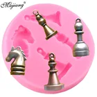 Силиконовая форма в виде замка принцессы для шахматных фигур, форма для помадки, инструменты для украшения тортов, форма для конфет и мыла