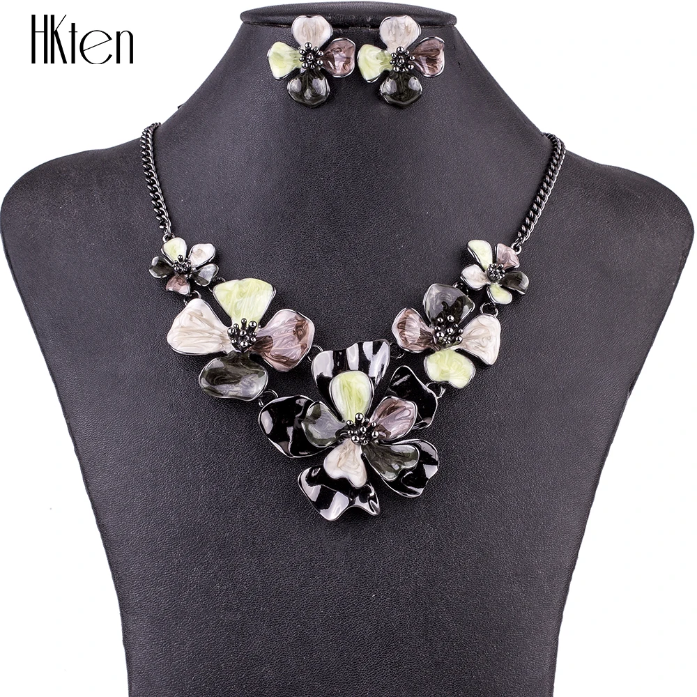 MS1504762 Fashion Jewelry Sets High Quality Necklace For Women Multicolored Crystal Unique Flower Design Party Gift | Украшения и