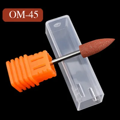 Orange -320Grit 1 шт., фрезы для ногтей, гибкий Полировальный Инструмент из карбида кремния для педикюра, аппарат для чистки маникюра, электрическая пилка для ногтей, аксессуары - Цвет: Orange -320Grit