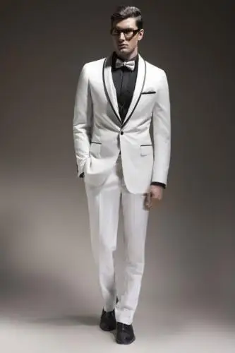 Новый стиль уникальная Белая Шаль Воротник на одной пуговице 4 штуки (куртка +