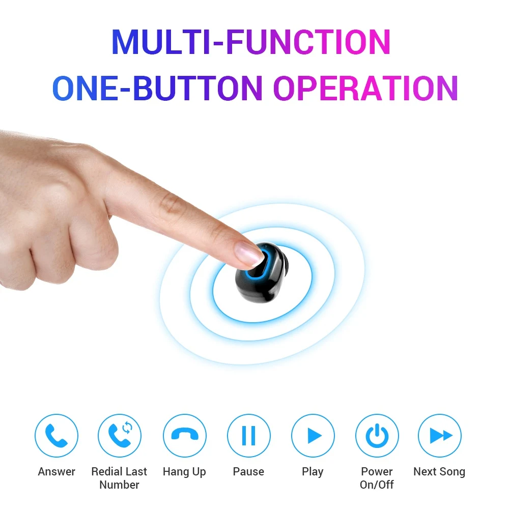 Defeway мини наушники Bluetooth 5,0 гарнитура TWS Ture беспроводные наушники для спорта Handfree Мини Bluetooth наушники с микрофоном
