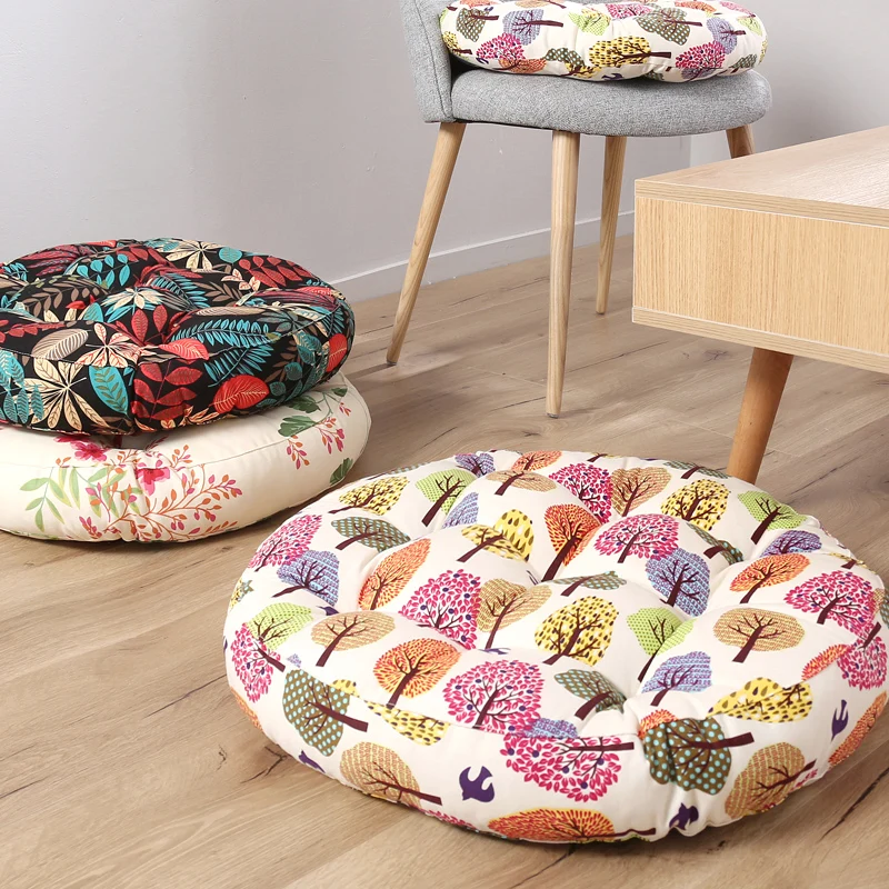 Beautiful Plant Circle Seat Cushion Cotton Square Home Decor New Cheap Outdoor Cushions Office Chair Sofa Pillow | Дом и сад