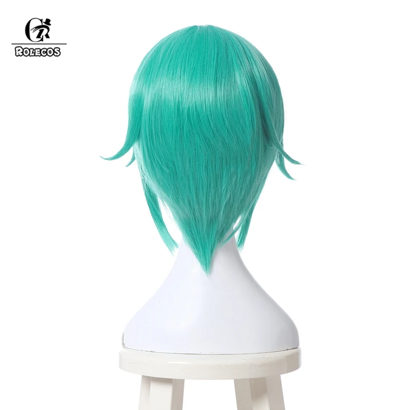 ROLECOS Phosphophyllite Косплей головные уборы синтетические волосы Land of the Lustrous Аниме Косплей головные уборы зеленый короткий 30 см/11,8 дюйма