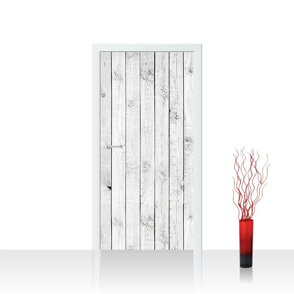 Наклейка на дверь из ПВХ серая водонепроницаемая 77 х 200 см