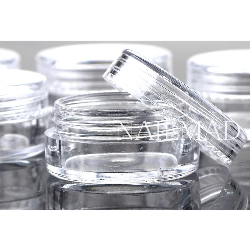 Пустая емкость для хранения 3 г прозрачные пластиковые банки контейнеры