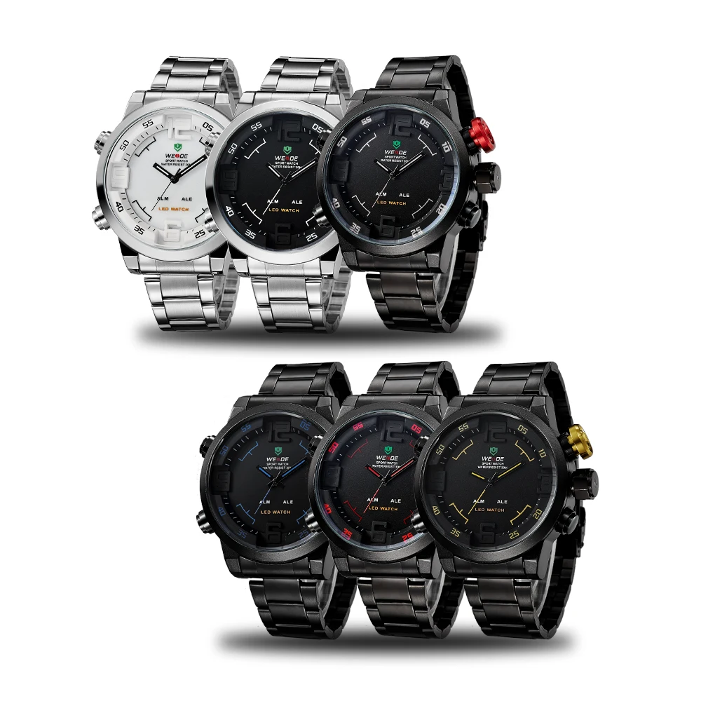 Weide Relojes Hombre часы мужские модные спортивные кварцевые Топ бренд класса люкс